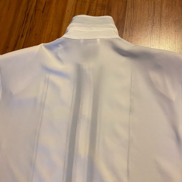 Tess Vintage Women’s White/Navy Button Blouse Size 10 - Picture 16 of 16